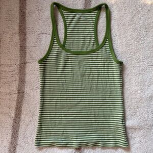 green and white striped aerie tank